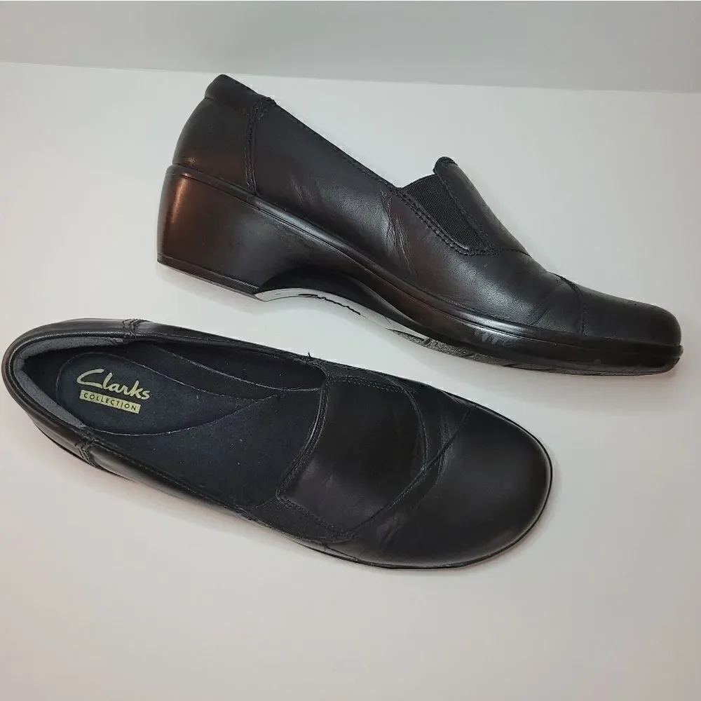Clarks Leather Slip-on Black Shoe
